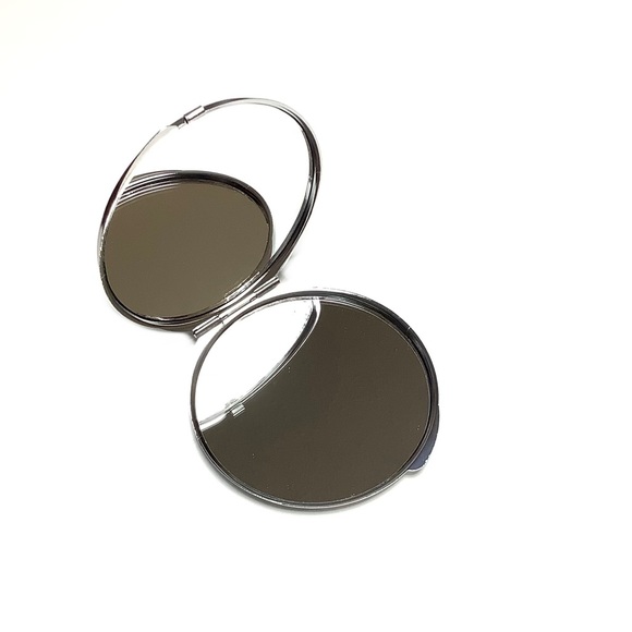 Iridescent Rhinestone Compact Travel Mirror - Picture 4 of 7